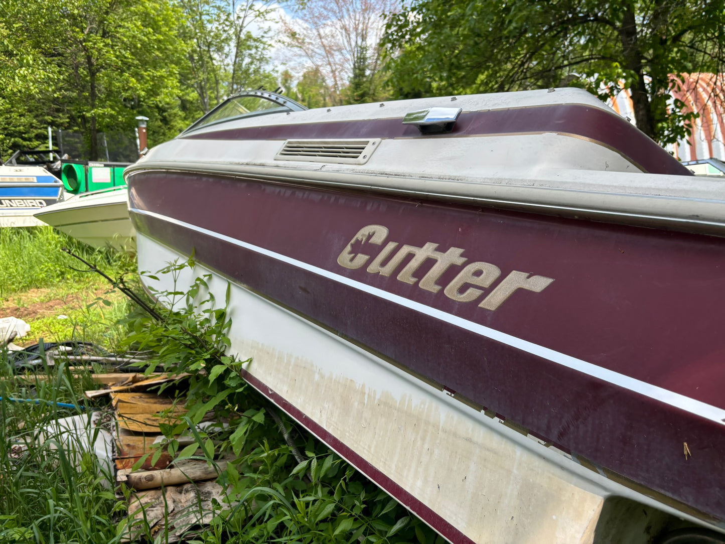 1989 Cutter XLE 190 3-Panel Curved Windshield