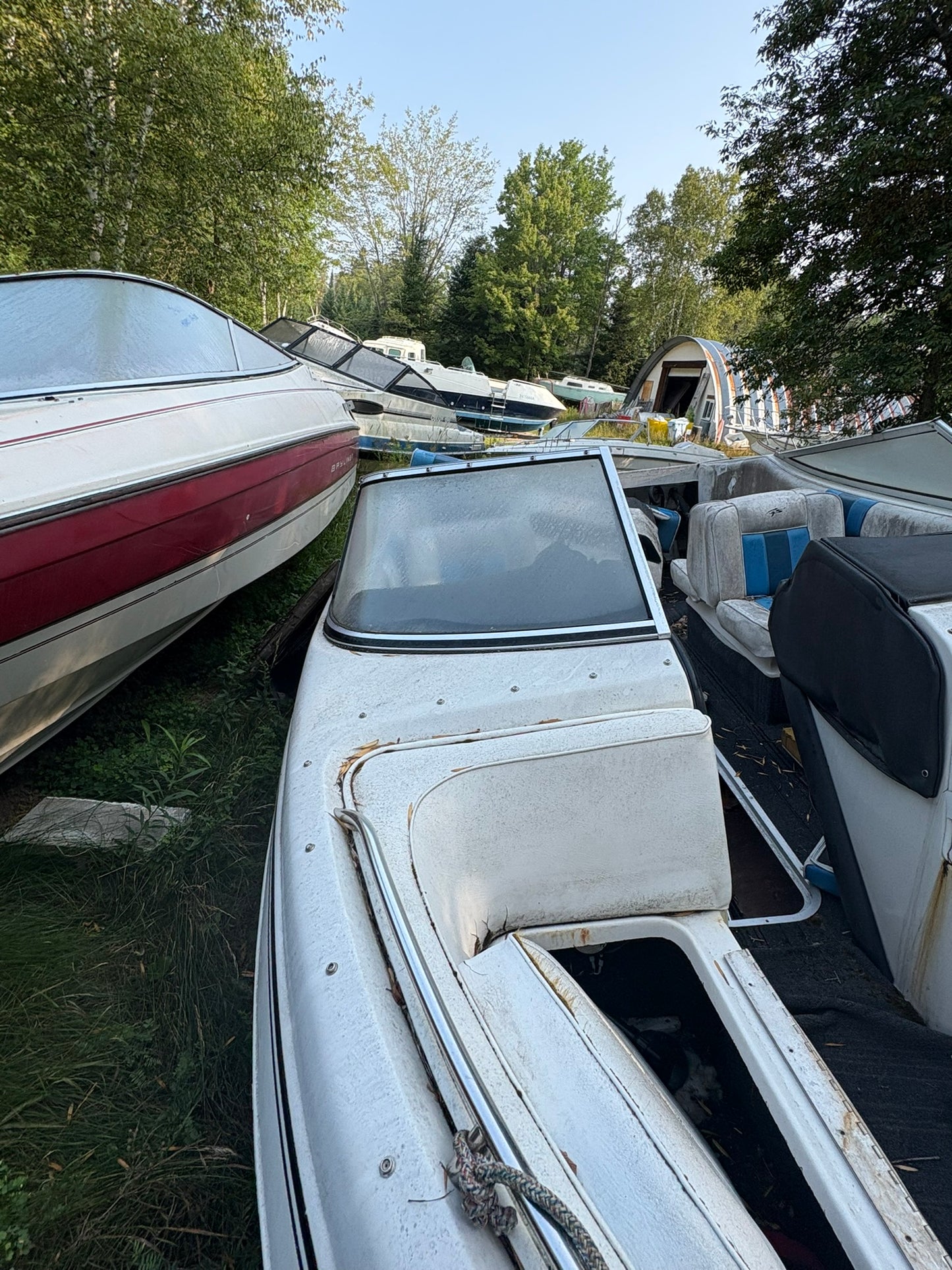 1991 Glasstream 180 SE 3-Panel Curved Windshield
