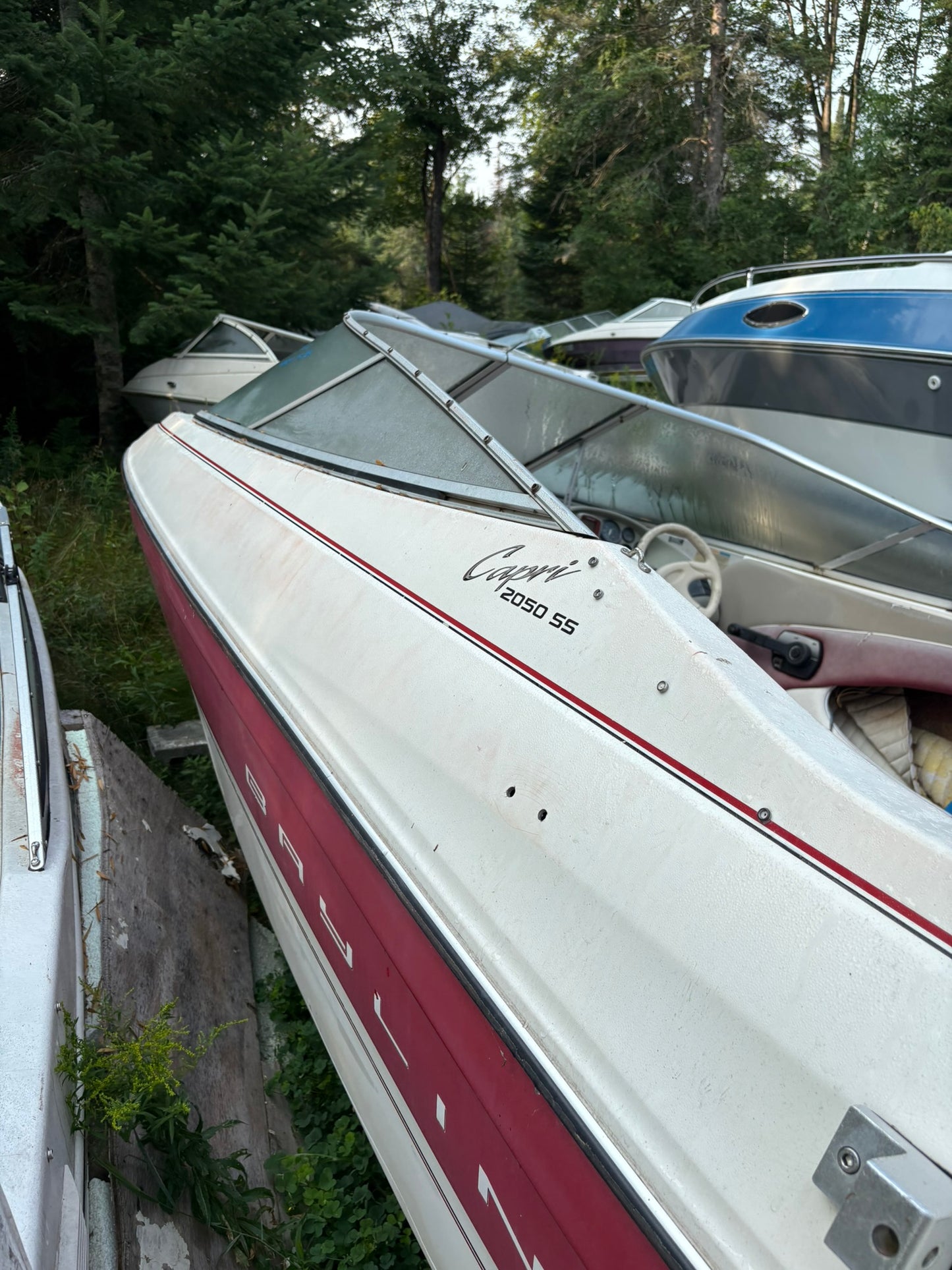 1998 Bayliner Capri 2050ss 3-Panel Curved Windshield